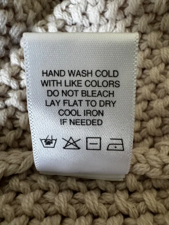 Michael Stars Relaxed Open Front Cocoon Ribbon Detail Beige Cardigan NWOT Size S - Picture 7 of 7